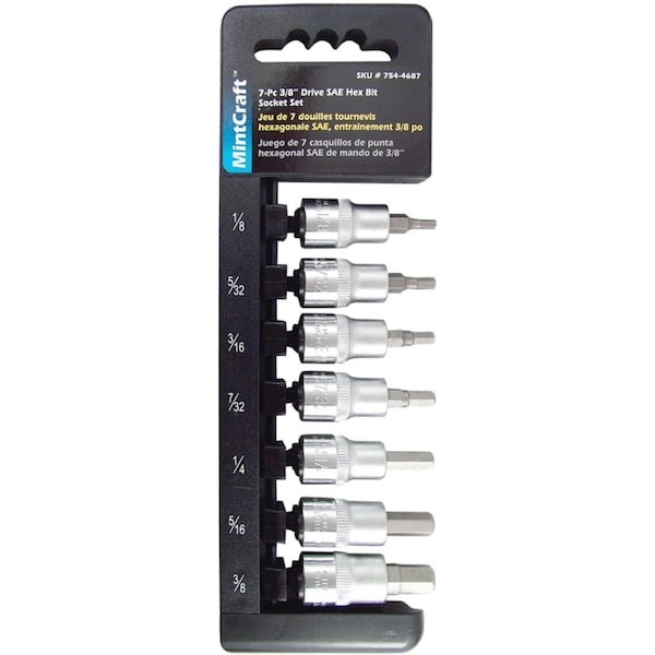 Vulcan Socket Set Hex Sae 3/8Dr 7Pc TS1007SP Zoro